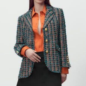 TEXTURED TAILORED BLAZER Size Medium